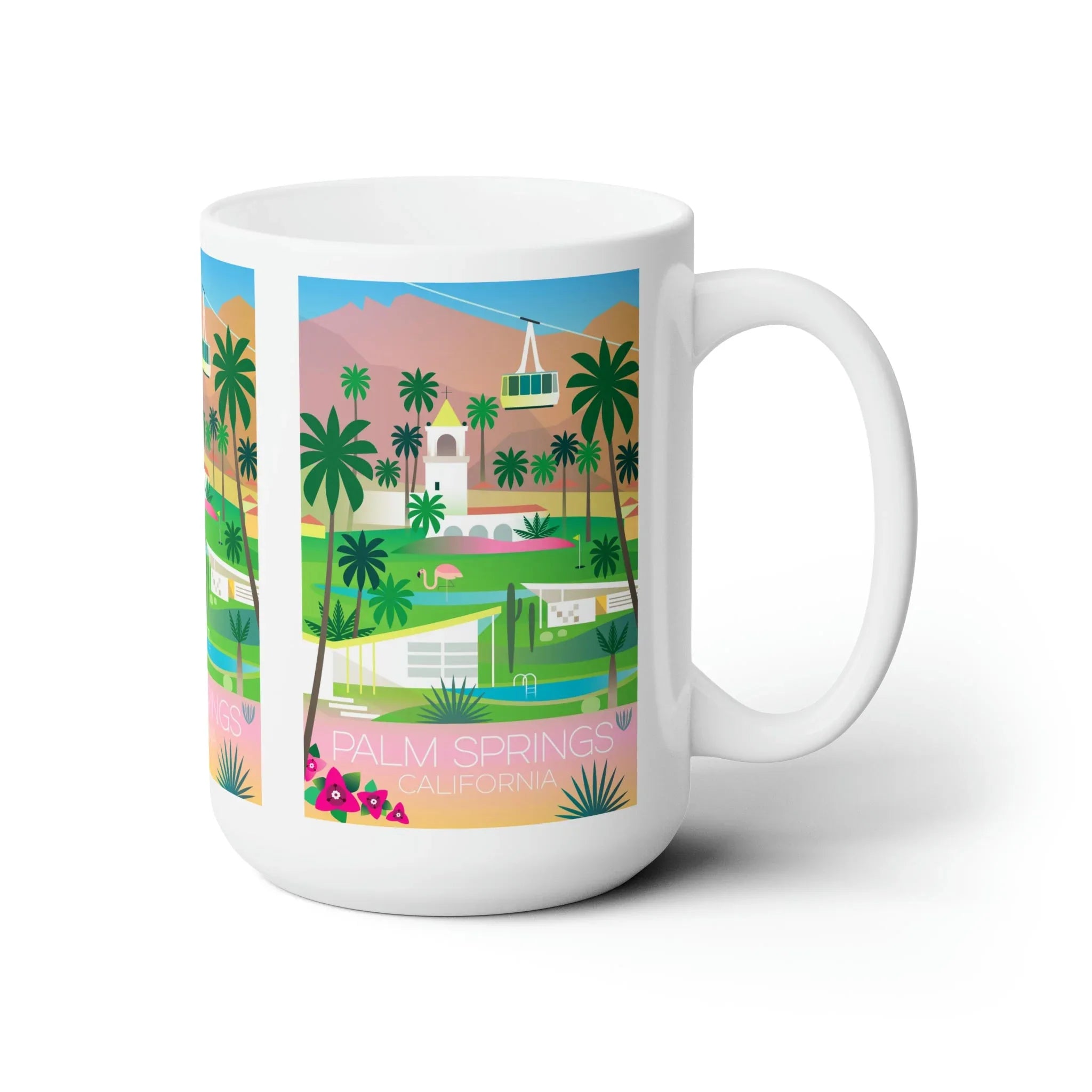 Palm Springs Ceramic Mug 11oz or 15oz - BIG FRENCHIES