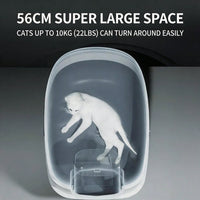 Fully Enclosed Cat Litter Box With UV Sterilization Odor Control, Large 56cm Space For Big Cats, Easy Clean 180 Flip Top
