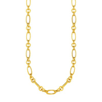 14k Yellow Gold Twisted and Polished Link Necklace