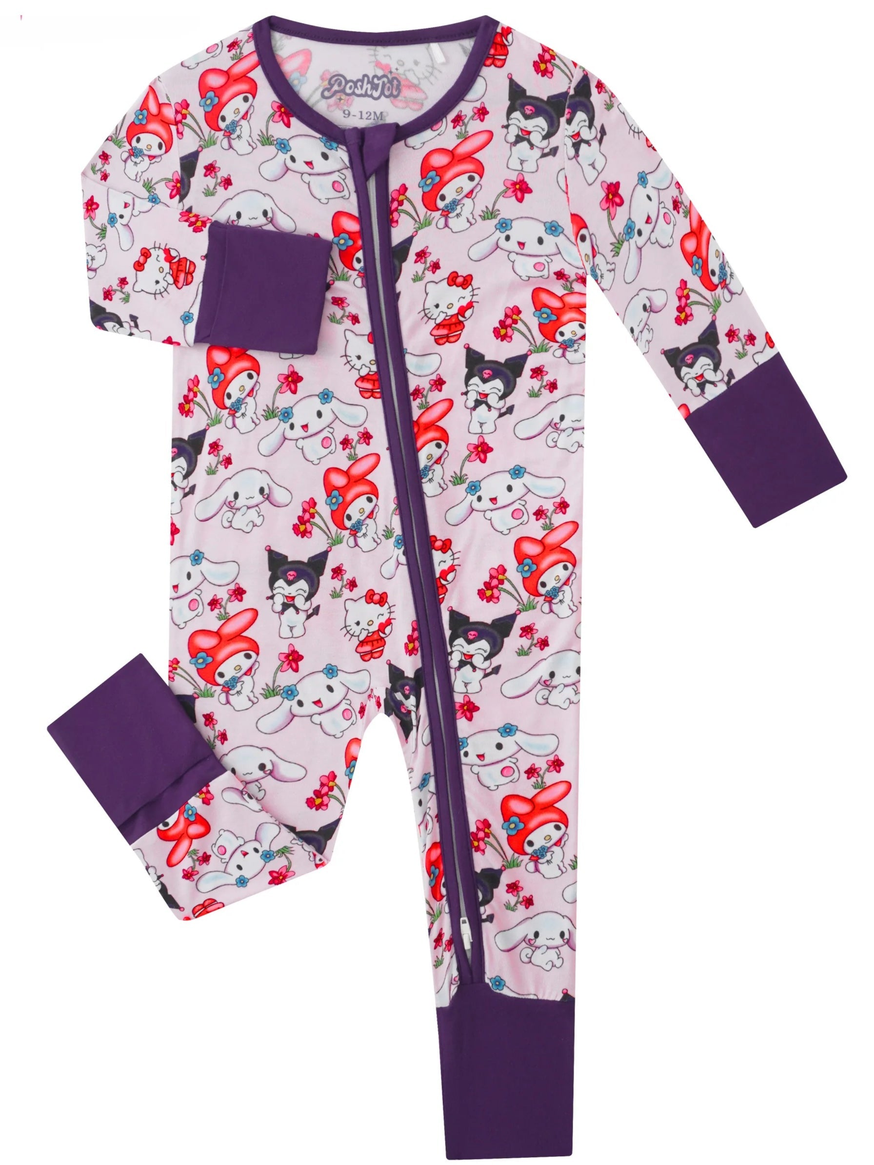 PoshTOT Sanrio My Melody Bamboo Baby Convertible Zippy Romper