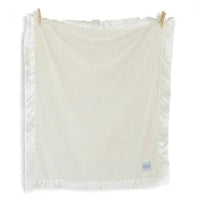 Luxury Satin Border Blanket - Ivory - BIG FRENCHIES