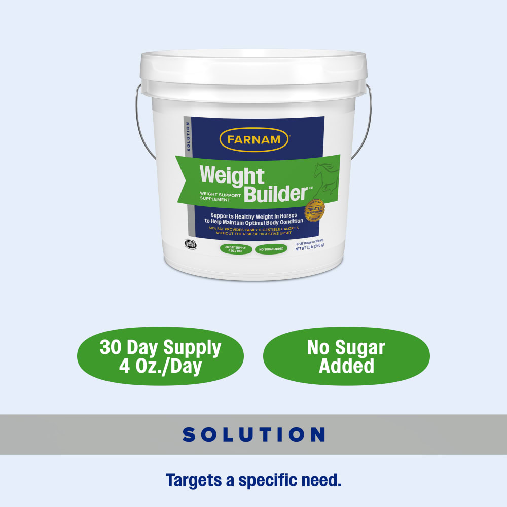 Farnam Equine Weight Builder 7.5 lbs Weight Support Supplement for Horses