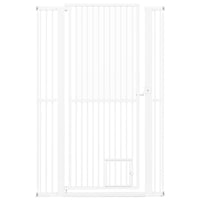 59‚Äù Extra Tall Pet Gate Heavy-Duty Metal Cat Gate with Wide Opening-White