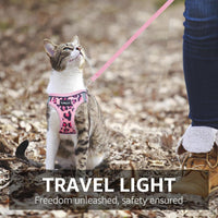 Cat Harness and Leash Set Escape Proof Reflective Mesh Vest