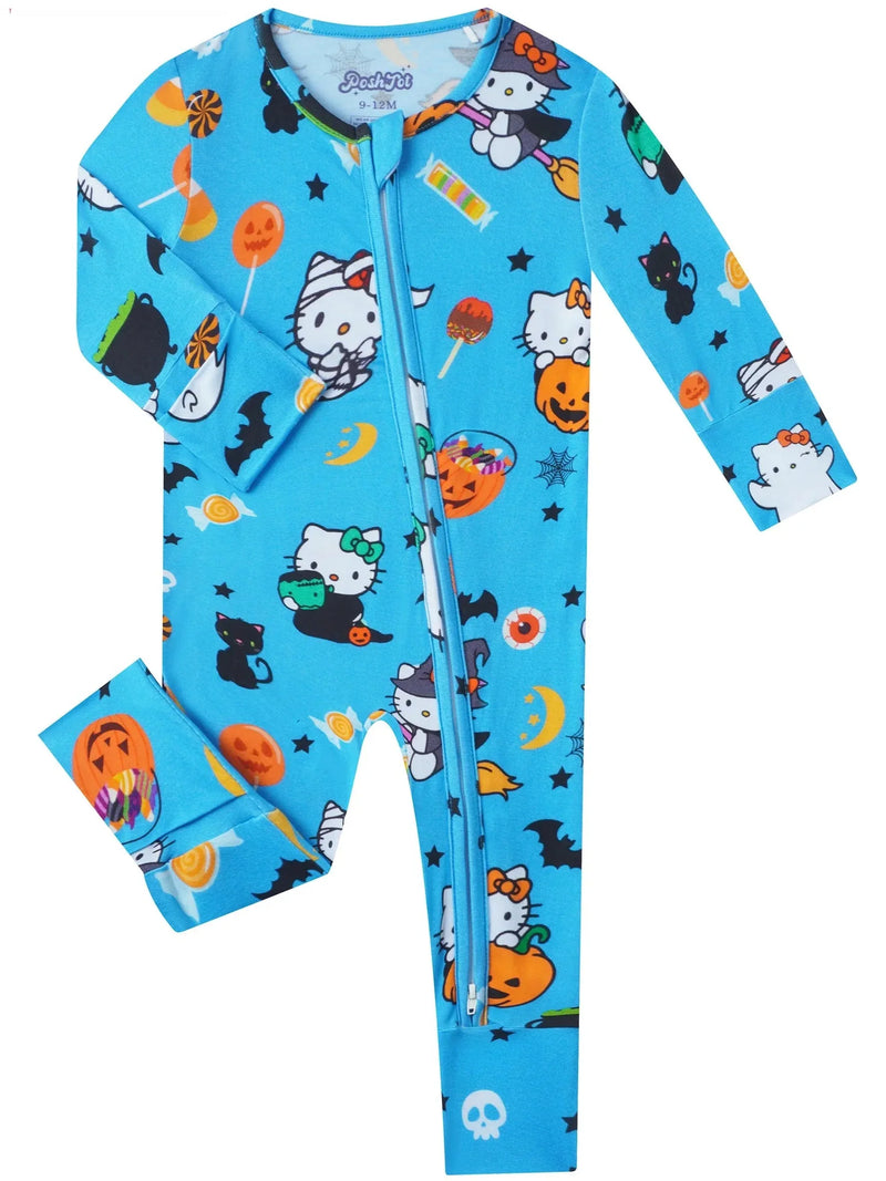 PoshTOT Sanrio Hello Kitty Candy Bamboo Baby Convertible Zippy Romper - BIG FRENCHIES