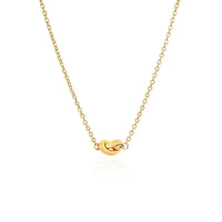 14k Yellow Gold Chain Necklace with Polished Knot