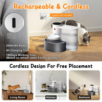 1Pc Smart Pet Water Fountain Automatic Cat Water Dispenser 3L Cordless Rechargeable Dog Water Fountain Self-Refill With 