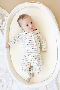 Tied with a Bow Christmas Bamboo Zippy Pajamas - BIG FRENCHIES