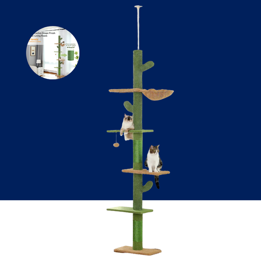 5 Tier Cat Tree Tower with Scratching Posts & Hammock - BIG FRENCHIES