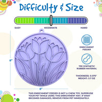 Tulip Design eMat - Enrichment Lick Mat For Dogs and Cats - With Suction Cups | USA Made - BIG FRENCHIES