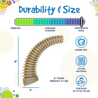 Flufflehorn Dental Antler - Indestructible Nylon Dog Chew Toy XL | USA Made - BIG FRENCHIES