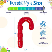 Candy Cane Nylon Dog Toy for Aggressive Chewers | USA Made | SodaPup - BIG FRENCHIES