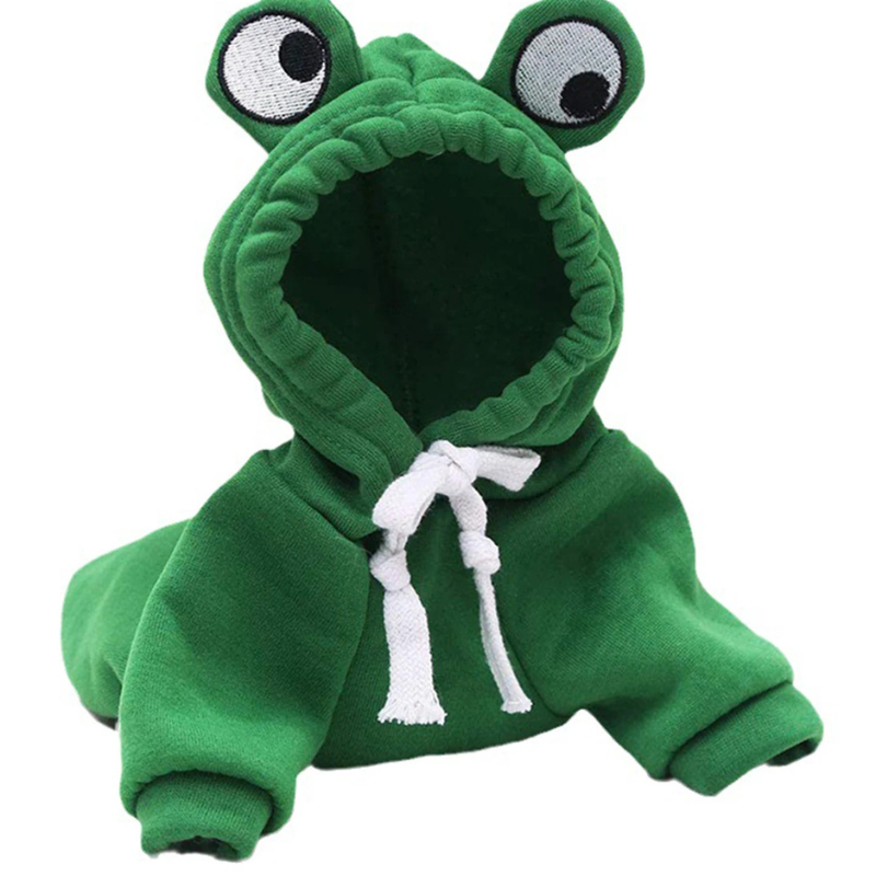 Cute Frog Pet Sweater – Green Hoodie for Small & Medium Dogs - BIG FRENCHIES
