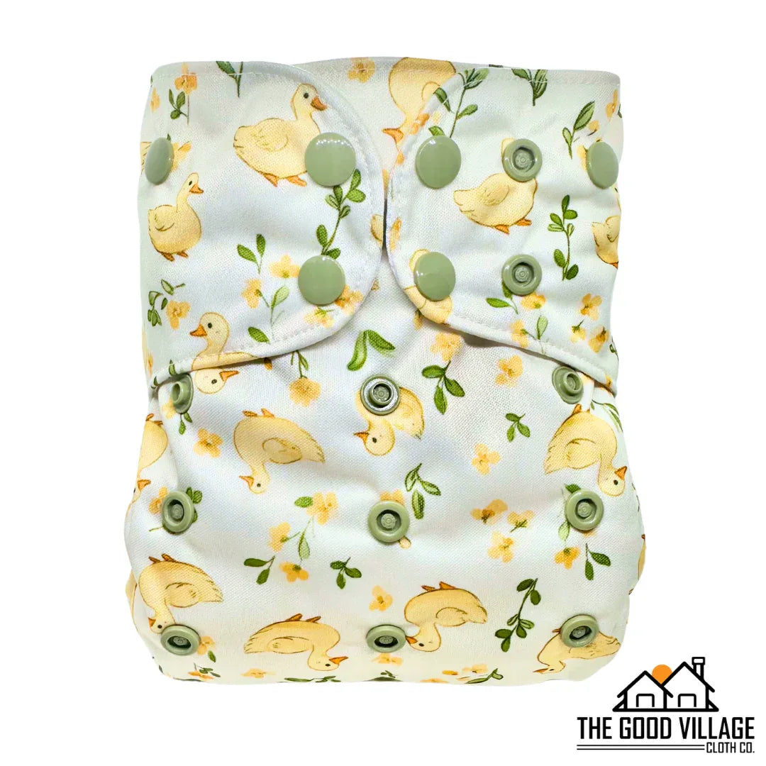 One Size Pocket Diaper - Duckies - BIG FRENCHIES
