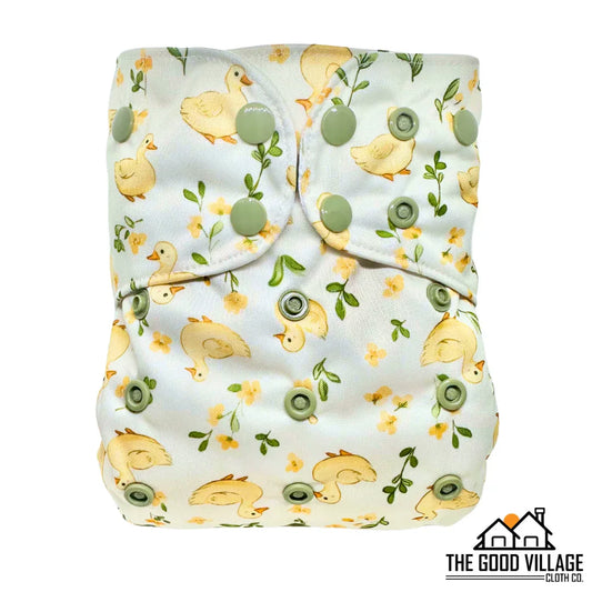 One Size Pocket Diaper - Duckies - BIG FRENCHIES
