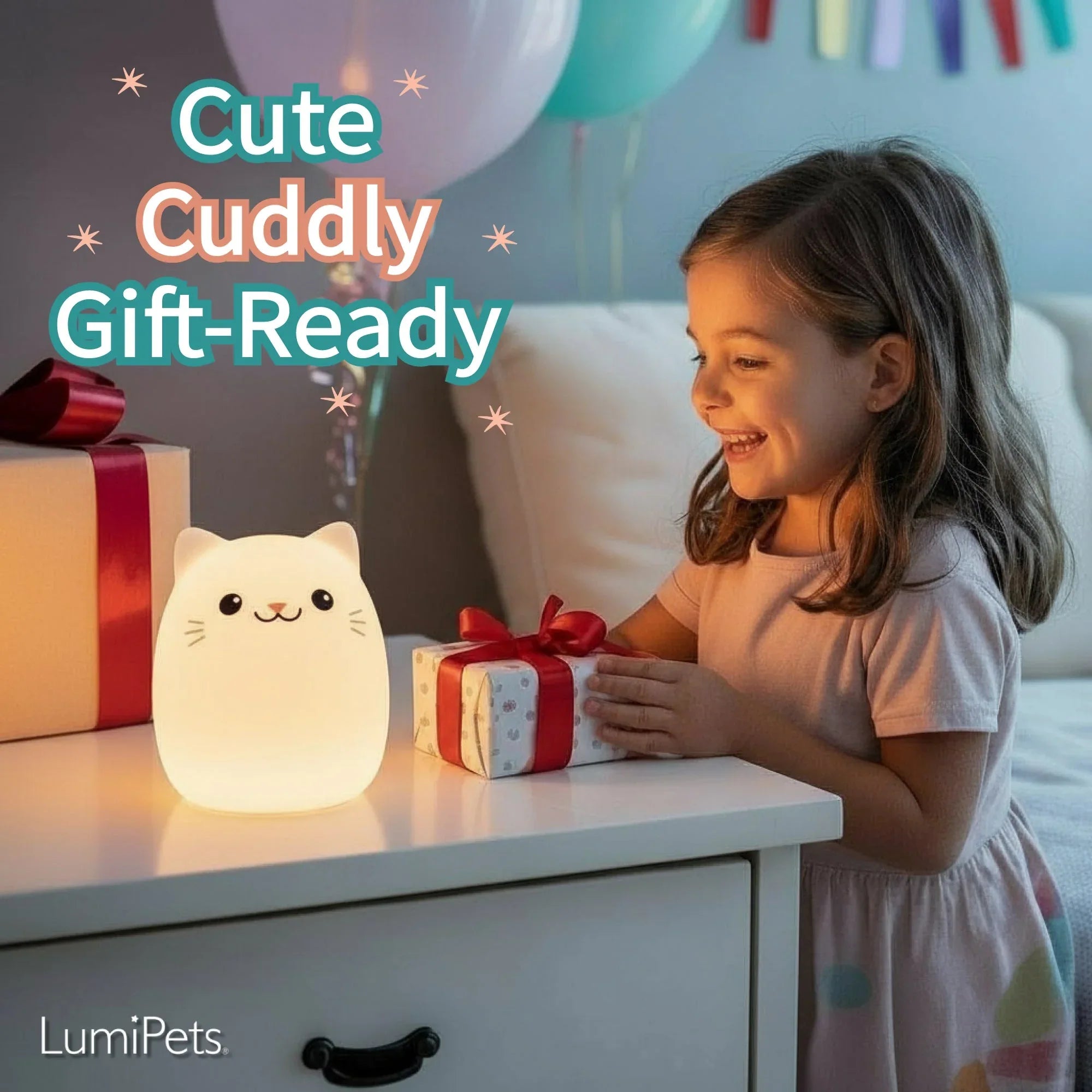 LumiPets® Clive the Cat- Children's Touch Night Light - BIG FRENCHIES