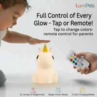 LumiPets® Unicorn - Children's Nursery Touch Night Light - BIG FRENCHIES