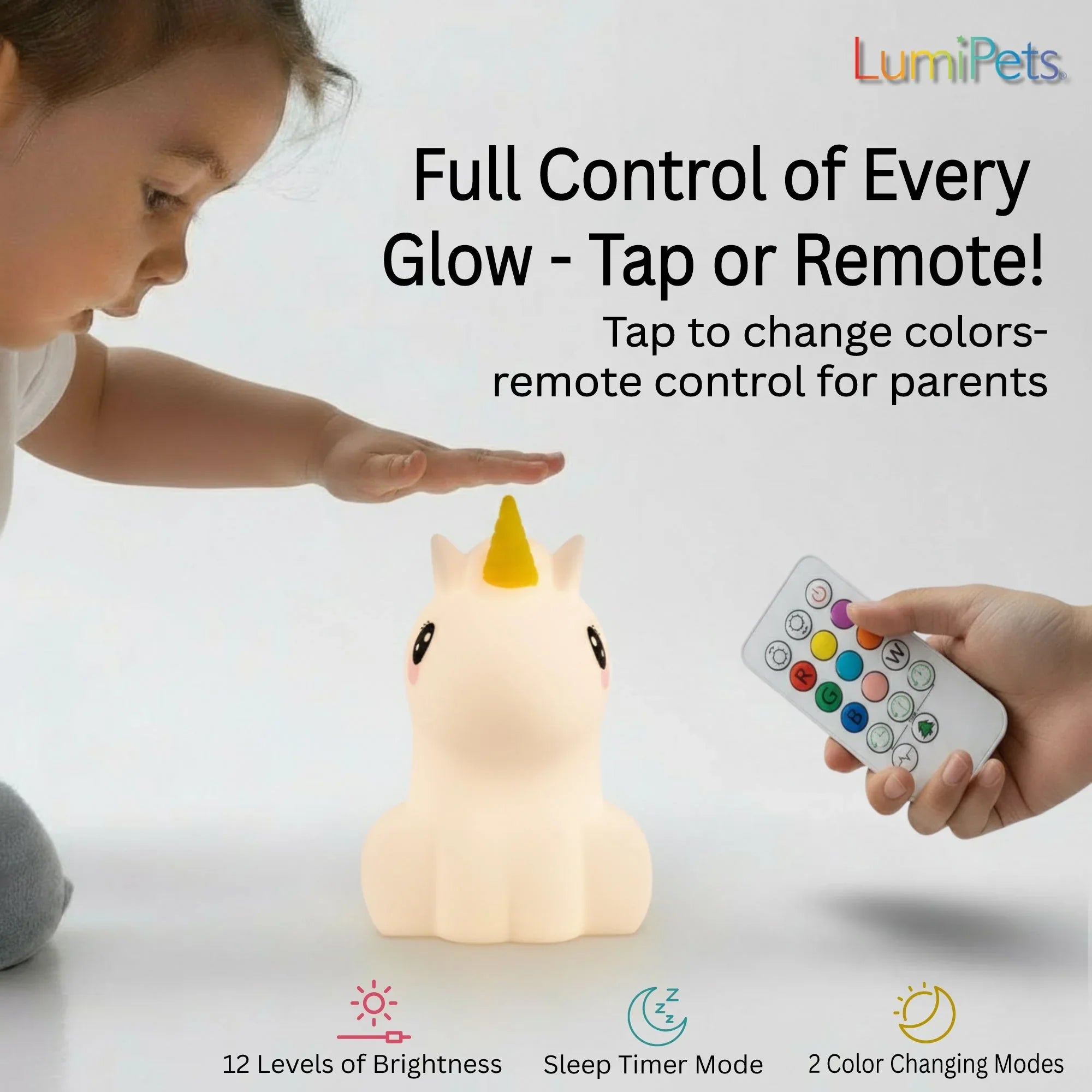 LumiPets® Unicorn - Children's Nursery Touch Night Light - BIG FRENCHIES