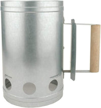 21st Century Steel Charcoal Starter Lights Charcoal Without Fluid Uses Newspaper