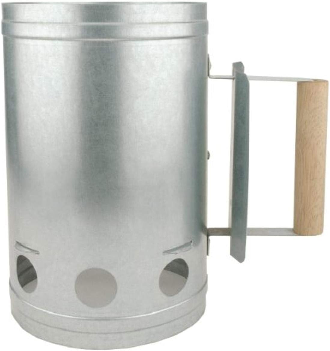 21st Century Steel Charcoal Starter Lights Charcoal Without Fluid Uses Newspaper