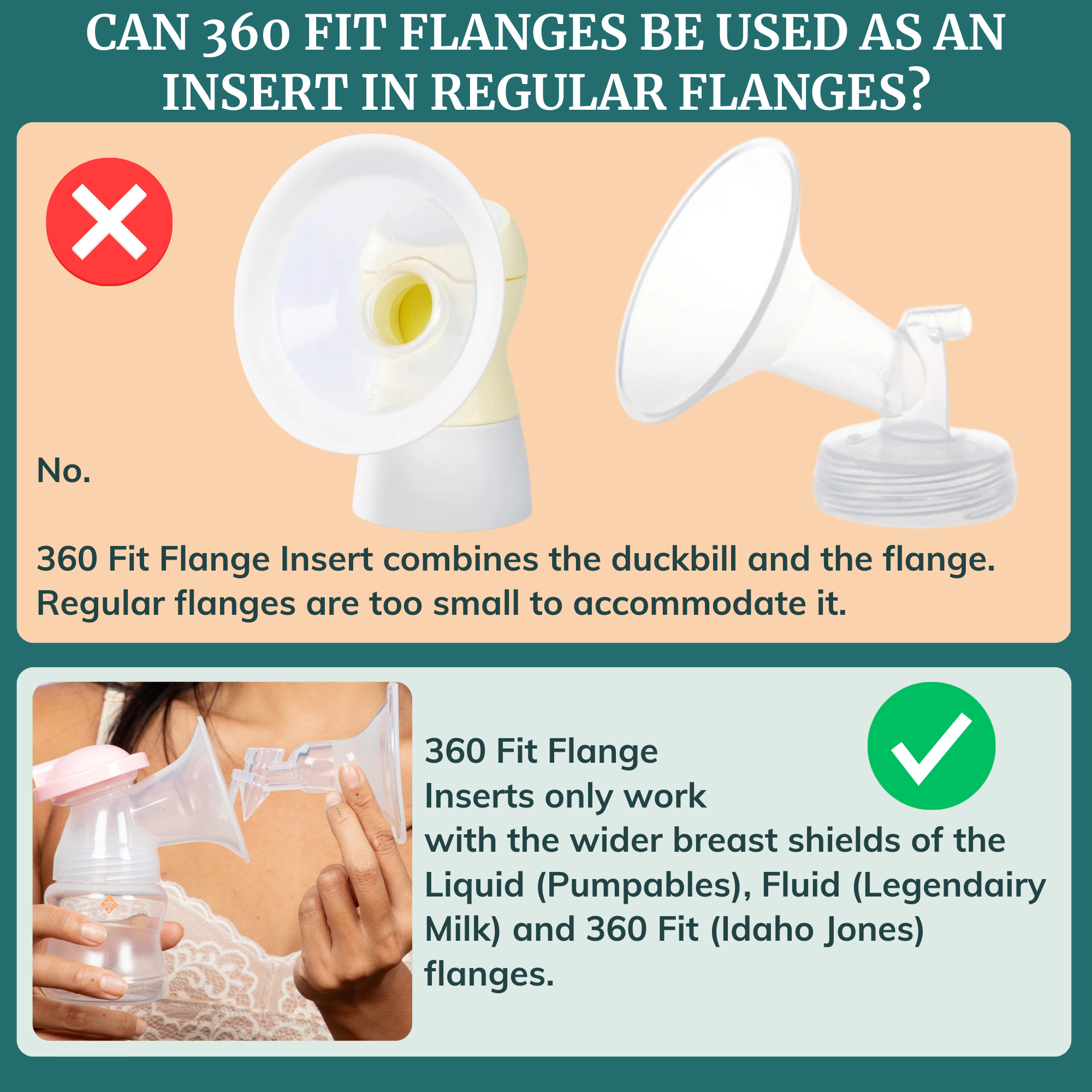 360 Fit Silicone Flange for Idaho Jones, Pumpables & Legendairy Milk