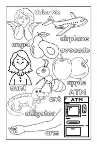 ABC Pigments: Learn, Trace and Color Through the Alphabet Activity Coloring Book - BIG FRENCHIES