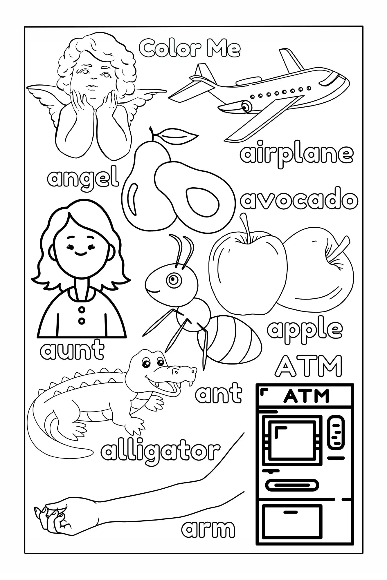 ABC Pigments: Learn, Trace and Color Through the Alphabet Activity Coloring Book - BIG FRENCHIES