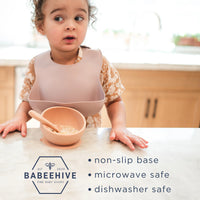 Apricot Suction Bowl and Spoon Set - BIG FRENCHIES