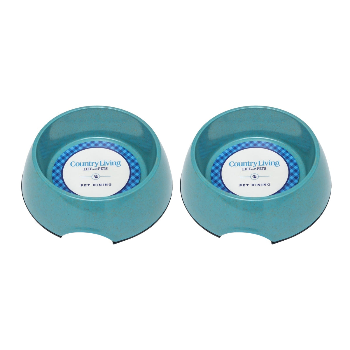 Country Living Set of 2 Natural Fiber Dog Bowls – Teal Blue - BIG FRENCHIES