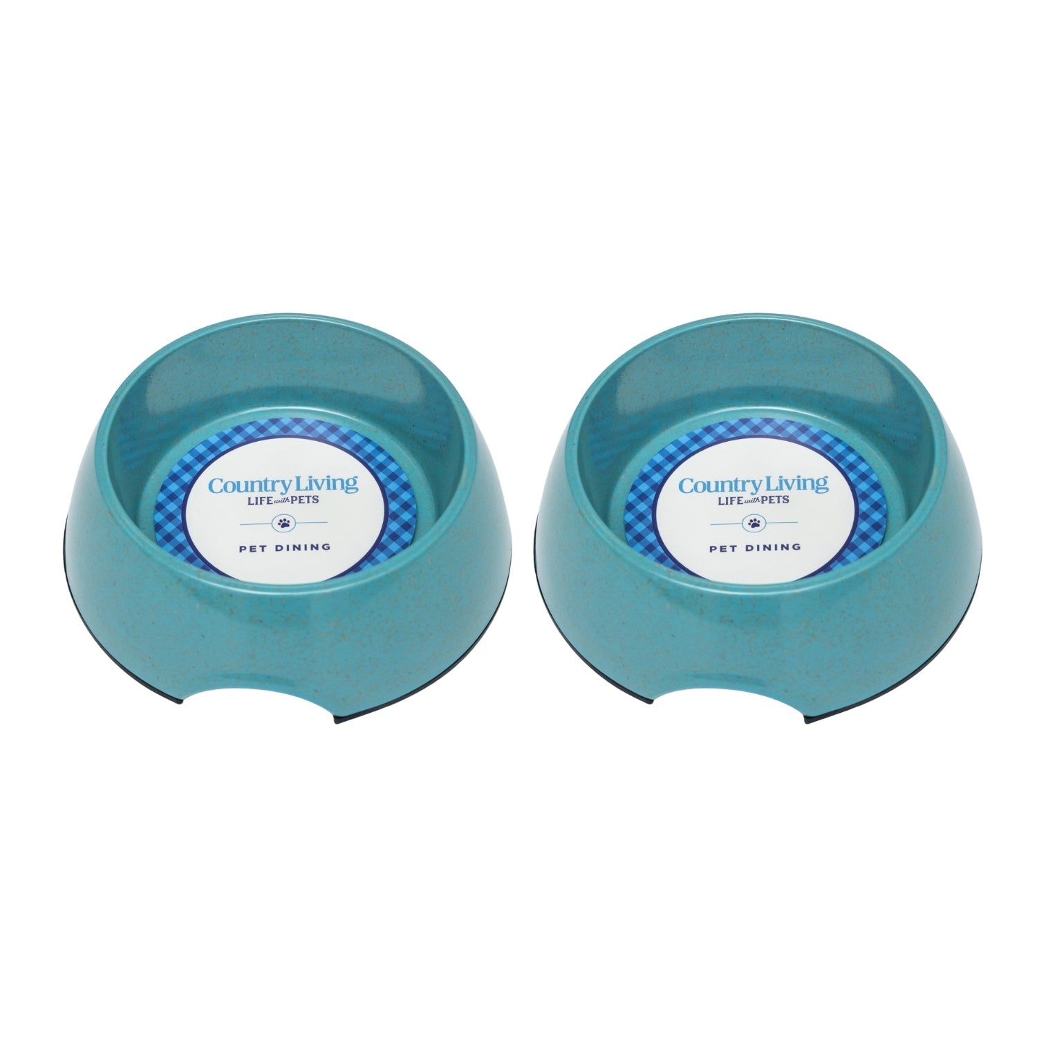 Country Living Set of 2 Natural Fiber Dog Bowls – Teal Blue - BIG FRENCHIES