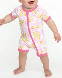 Softball Cherry Mom And Girl Matching Bamboo Shorty Zippy