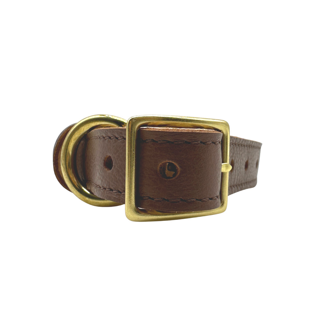 Plain Leather Dog Collar - BIG FRENCHIES
