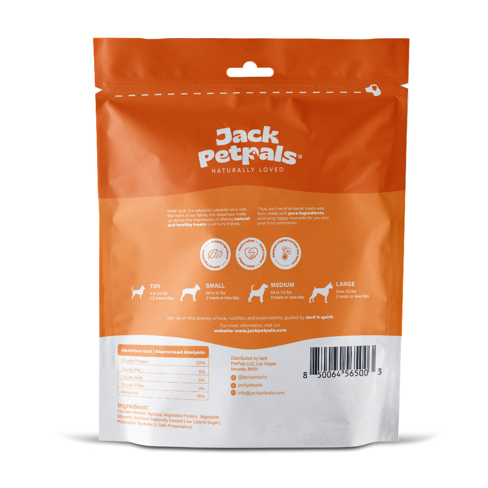 Jack PetPals Handcrafted Jerky Chicken Breast Dog Treats (12oz) - BIG FRENCHIES
