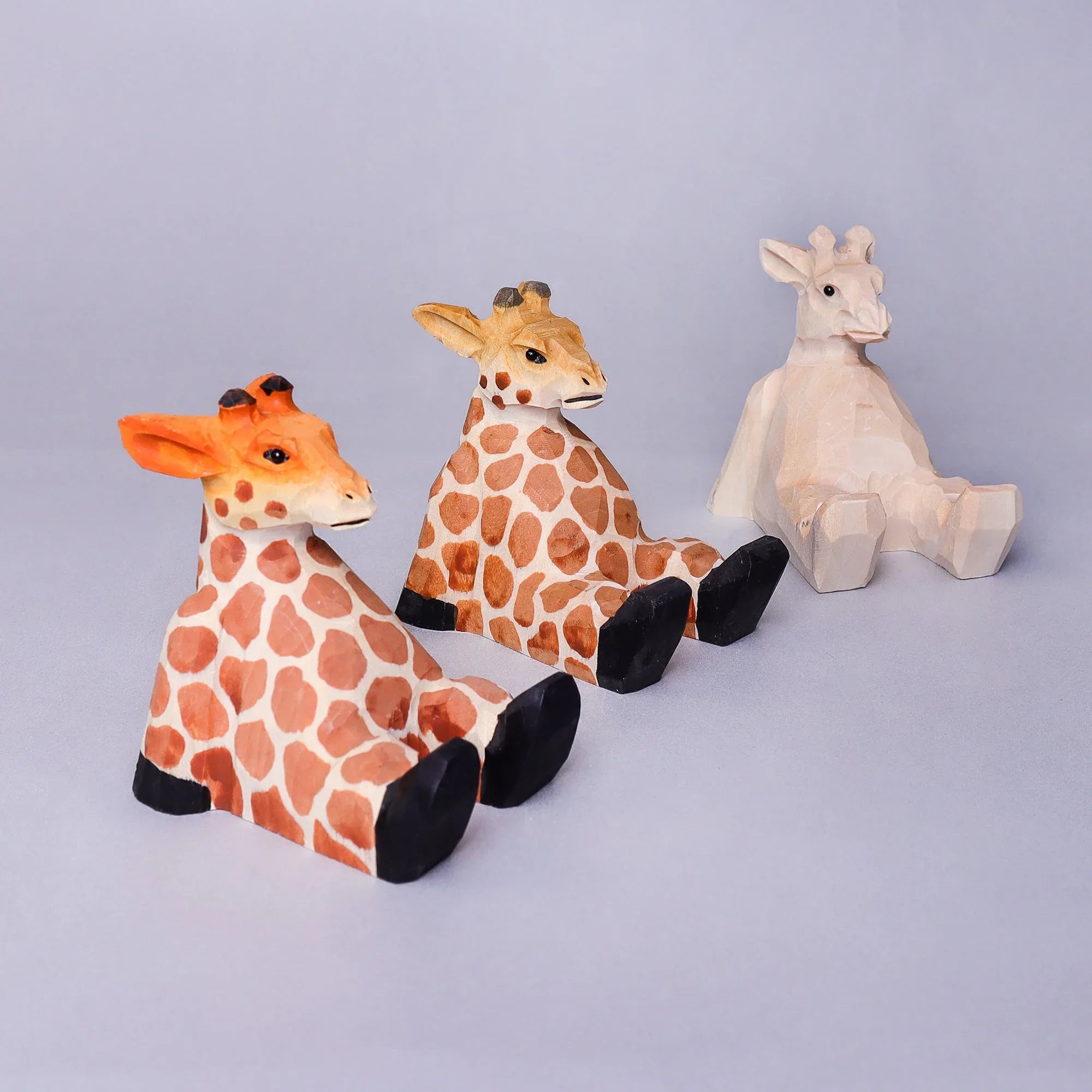 Paint Your Own Wood Carved Giraffe DIY Painting Kit - BIG FRENCHIES