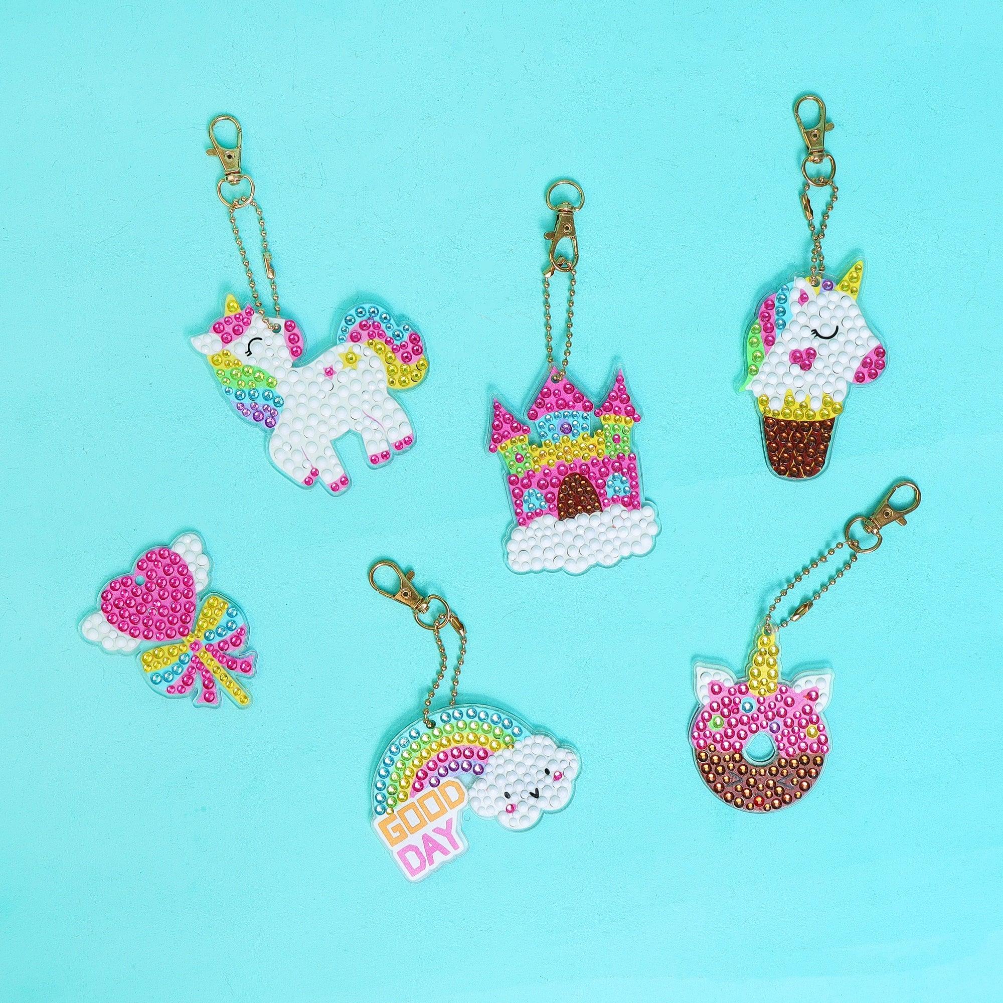 Adorable Keychains Diamond Art Kit – Unicorn (Set of 15) - BIG FRENCHIES
