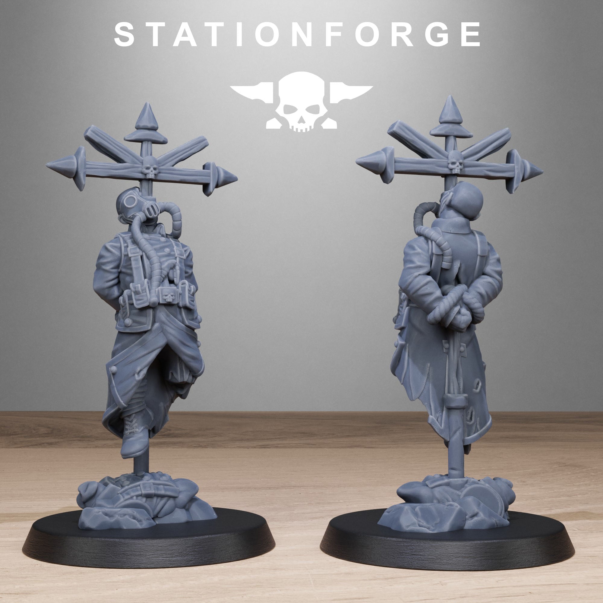 3D Printed GrimGuard Objective Markers by Stationforge Miniatures