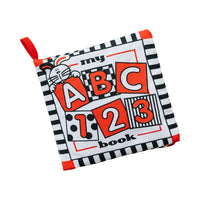Soft Cloth Book of ABCs in High Contrast Black White Red - BIG FRENCHIES