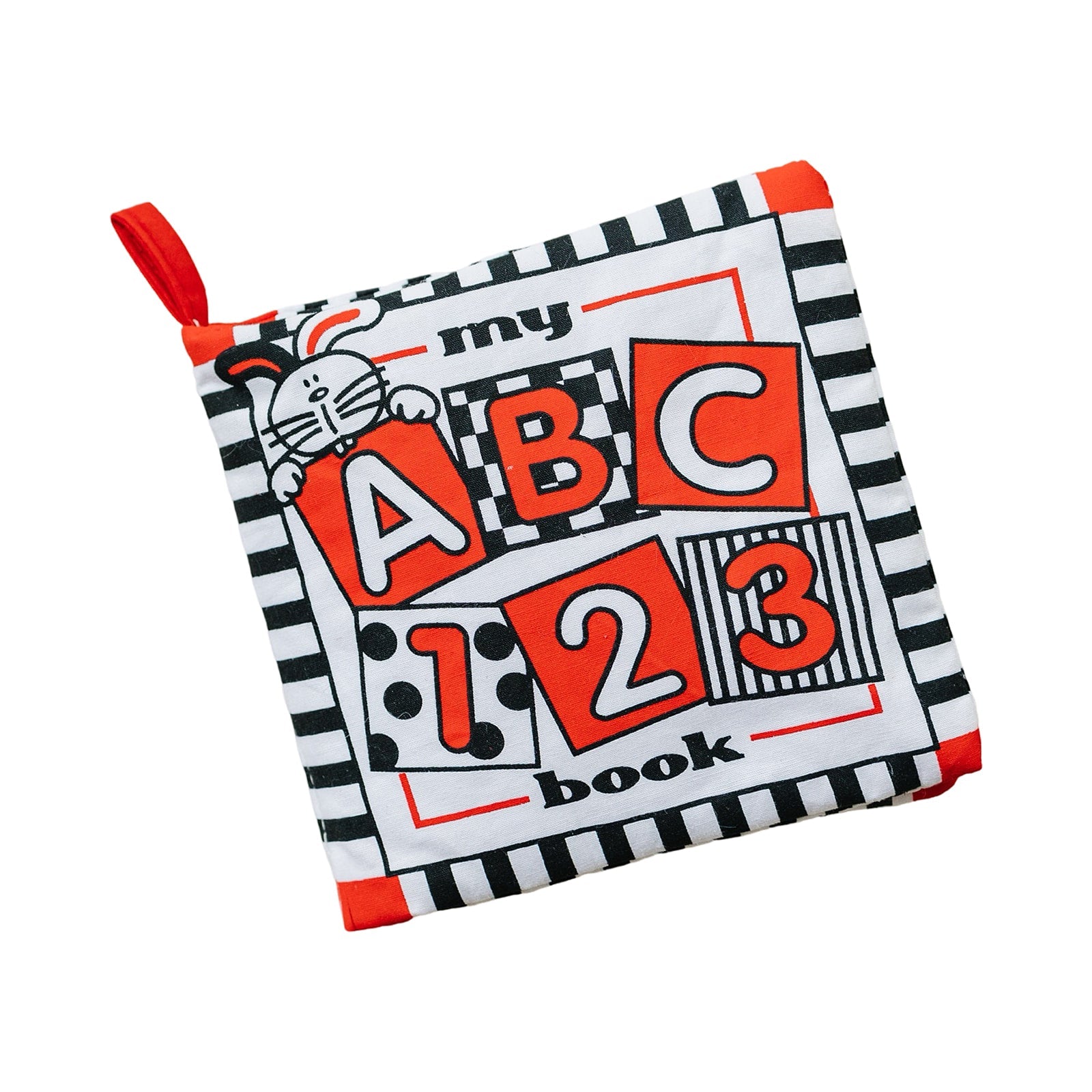 Soft Cloth Book of ABCs in High Contrast Black White Red - BIG FRENCHIES