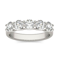 AGI Certified 1 1/4 CTW Round Lab Grown Diamond (G/VS) Five Stone Anniversary Band in 14K White Gold