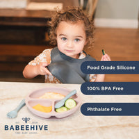 Charcoal Silicone Suction Plate - BIG FRENCHIES