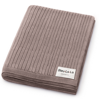Organic Ribbed Knit Cotton Baby Blanket