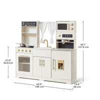 Tiny Land® Play Kitchen with Running Water - Iconic Aqua Kitchen in Cream