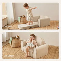 Tiny Land® GentleSnug Kid Chair - Beige White