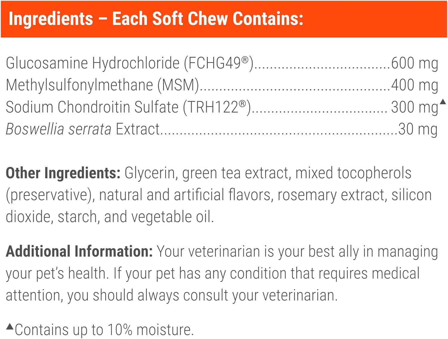 Dog Nutramax Cosequin Ds Plus Msm Professional Line Soft Chews 60ct Joint Support