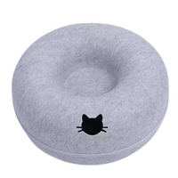Felt Donut Cat Bed with Tunnel and Hideaway - BIG FRENCHIES