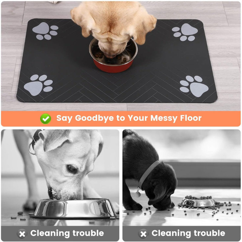 Absorbent Dog Food Mat Waterproof Pet Feeding Mat for Dogs & Cats - BIG FRENCHIES