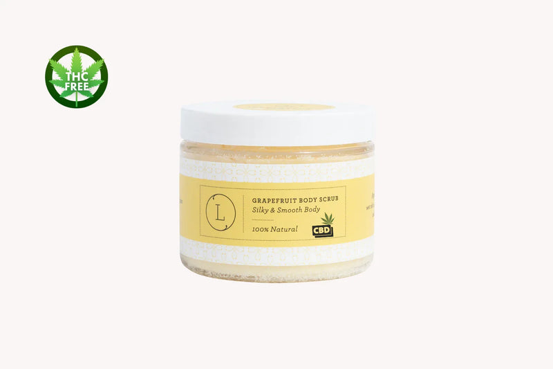 CBD Grapefruit Body Salt Scrub with CBD - Moisturizing and fresh (THC free) - BIG FRENCHIES