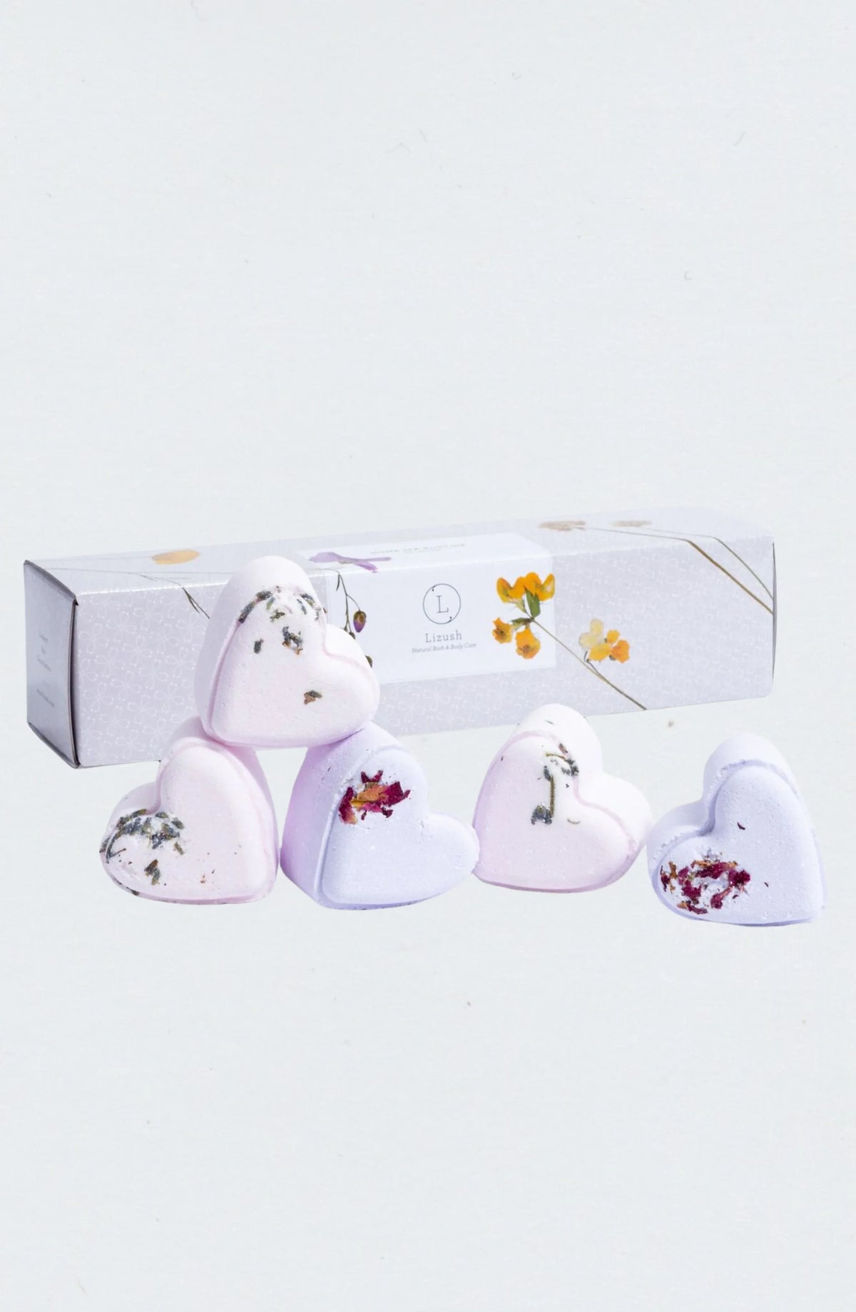 Set of 5 Heart Shaped Shower Steamers Package - in a Gift Box - Can be personalized - BIG FRENCHIES