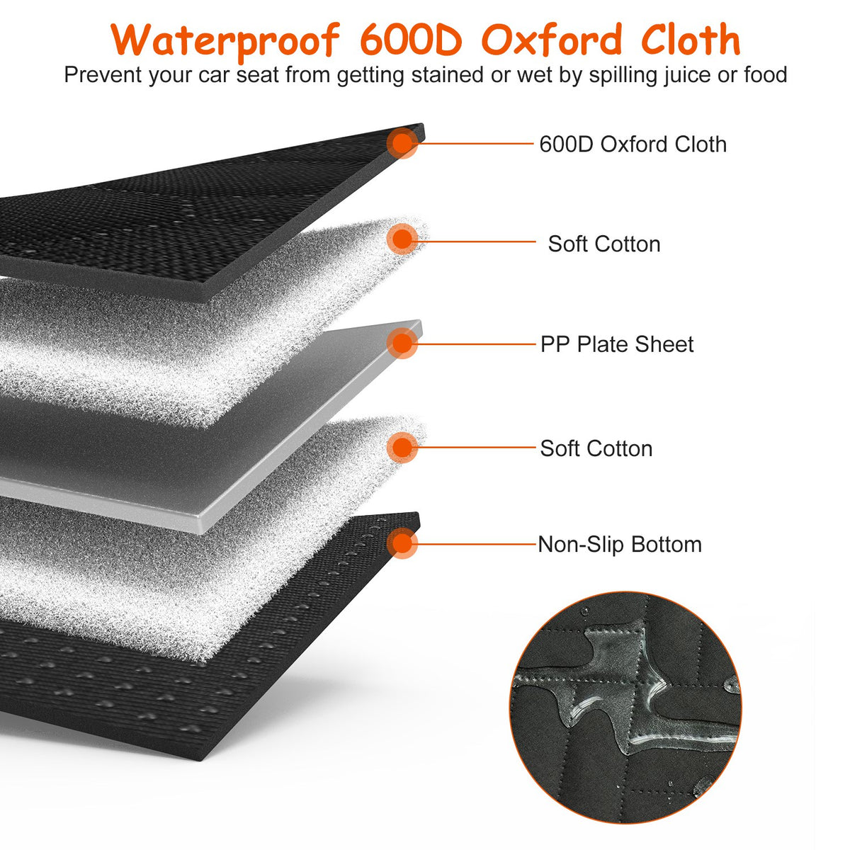 Dog Car Back Seat Cover With Zipper Mesh Window Storage Bags Waterproof 600D Oxford Cloth Car Seat Protector With Slide 