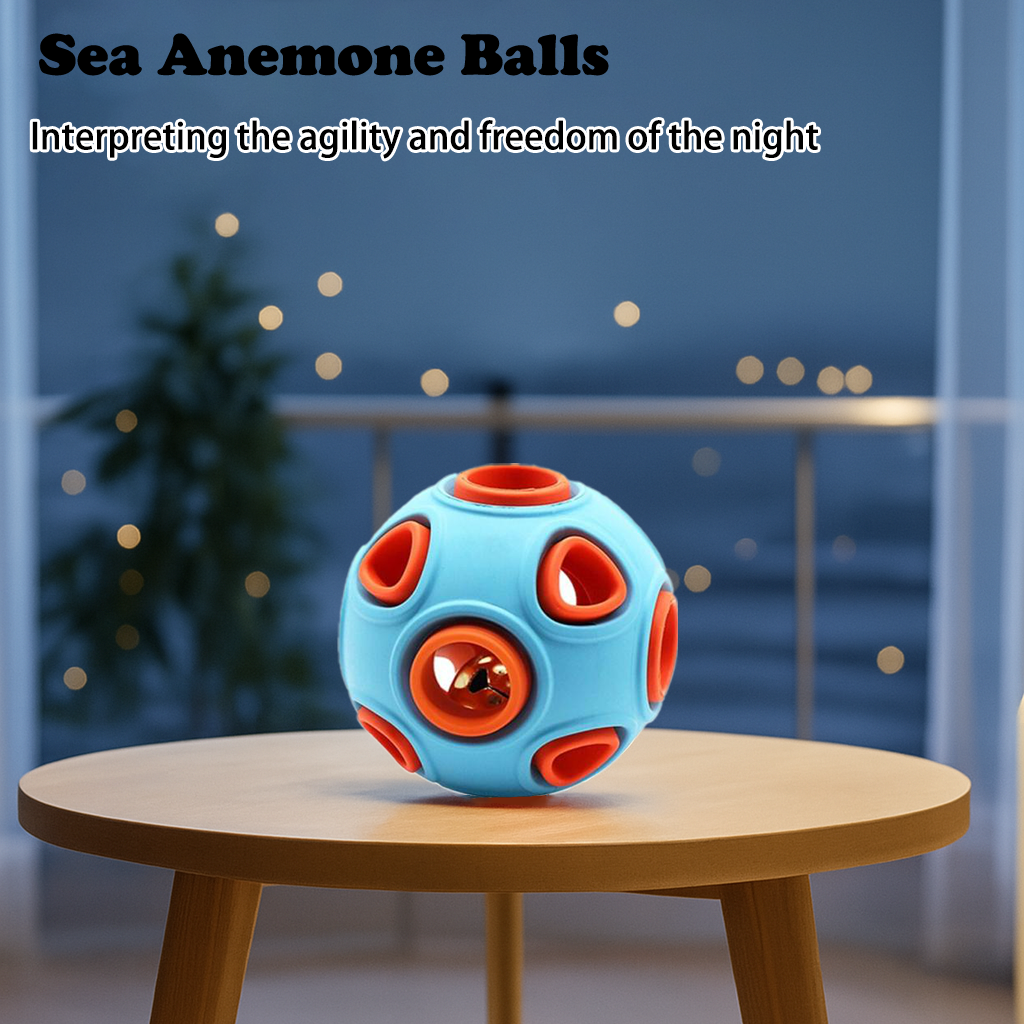 Dog Rubber Ball With Bell Sound, 2-Pack, Interactive Pet Chew Toy For Puppies And Small Dogs.Please Note That Both Items